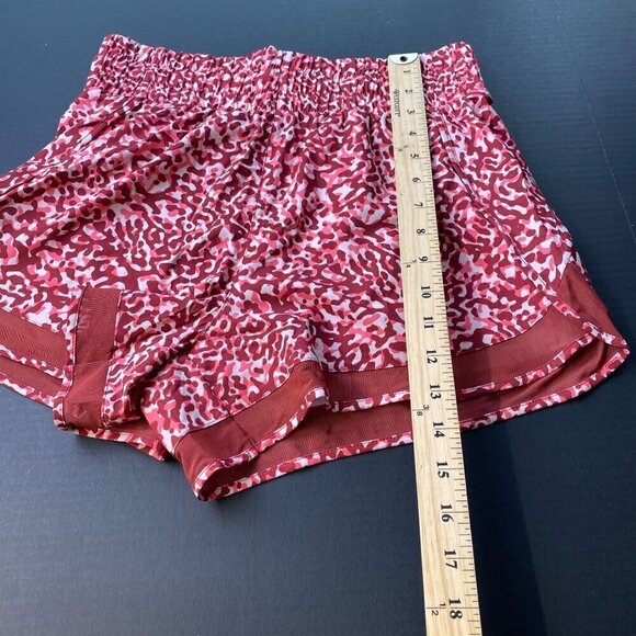 Athleta Red Patterned Athletic Shorts - Picture 3 of 8